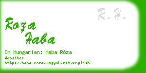 roza haba business card
